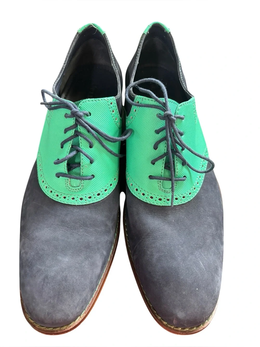 Cole Haan Men's NikeAir Franklin Leather Wingtip Dress Shoes Blue/Teal Size 12